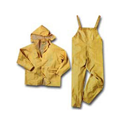 X-Large Yellow Pvc/Polyester 3 Piece Rainsuit