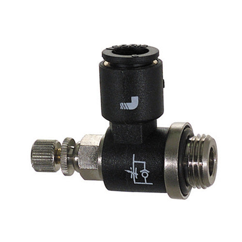 1/4 Inch x M6 Bspp x Compression Nickel Plated Brass Flow Control Tube Valve
