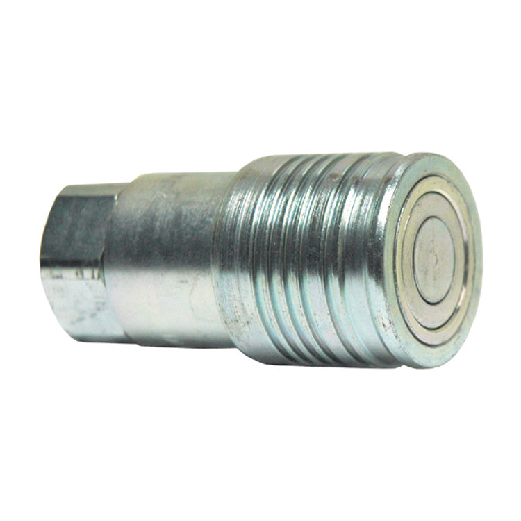 3/8 Inch Body X 3/8 Inch Female Pipe HT Series Flush Face Steel Hydraulic Service Coupler - ISO 16028 Interchange