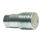 3/8 Inch Body X 3/8 Inch Female Pipe HT Series Flush Face Steel Hydraulic Service Coupler - ISO 16028 Interchange