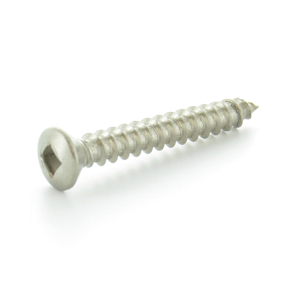 #8 x 3/4 Inch Plain 18-8 (A2) Stainless Steel Oval Head Type-Ab Self-Tapping Sheet Metal Screw