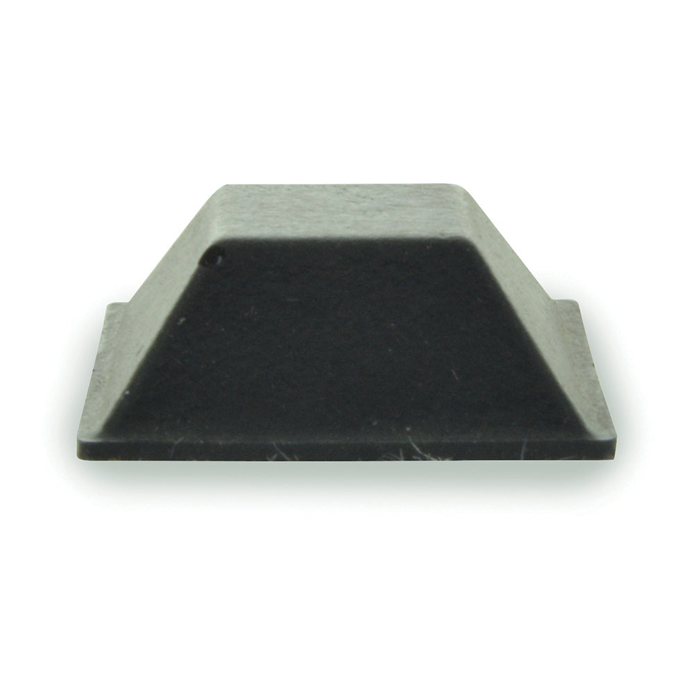 .810 Inch x .300 Inch Square Flat-Topped Bumper Pad Black