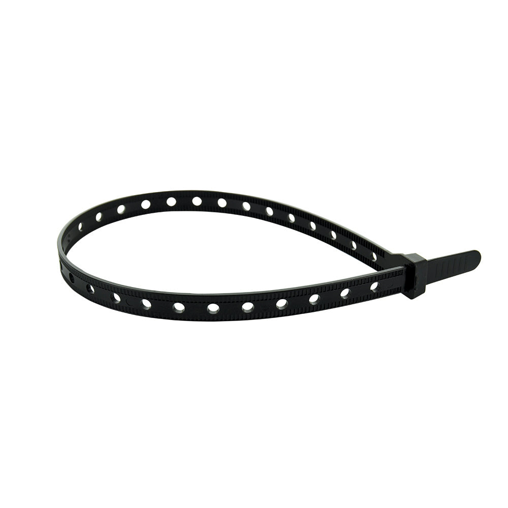 3/8 Inch x 11 Inch 90 Lb Mountable Heavy-Duty Cable Tie - Black