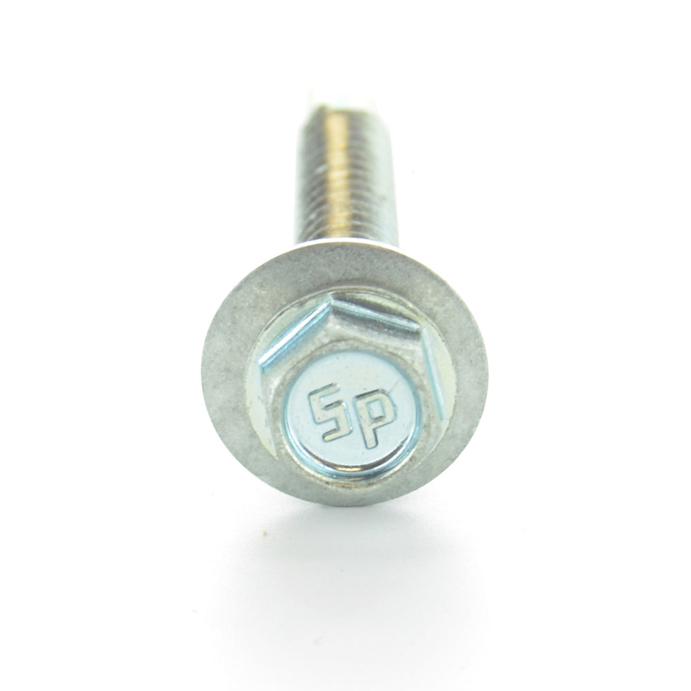 #10-16 x 1-1/2 Inch Zinc Plated Steel #3 Point Indented Hex Washer Head Self-Drilling Tek Screw With Bonded Neoprene Washer