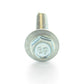 #14-14 x 1-1/4 Inch Zinc Plated Steel #3 Point Indented Hex Washer Head Self-Drilling Tek Screw With Bonded Neoprene Washer