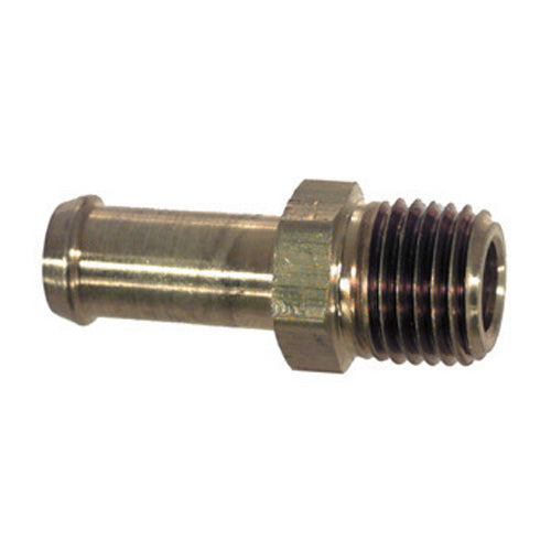 3/8 Inch x 5/16 Inch Male Inverted Connector Brass Fuel Hose - Single Barb