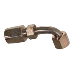 5/16 Inch x 3/8 Inch Jic 37 Degree Female Swivel 90 Degree Tube Elbow Yellow Zinc 213 N Series Weatherhead Field Attachable Coupling
