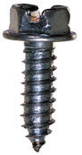 1/4-14 x 3/4 Inch Hex Head Slotted Drive Silver Zinc Cr+3 Low Carbon Tapping Screw