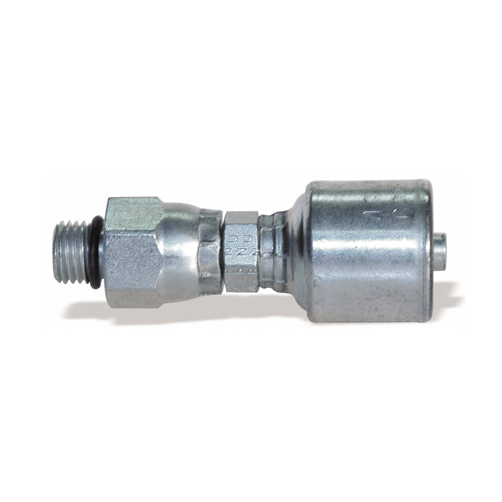 1/2 Inch x 1/2 Inch Male O-Ring Boss Swivel Tuffcoat Lead Free MegaCrimp Coupling