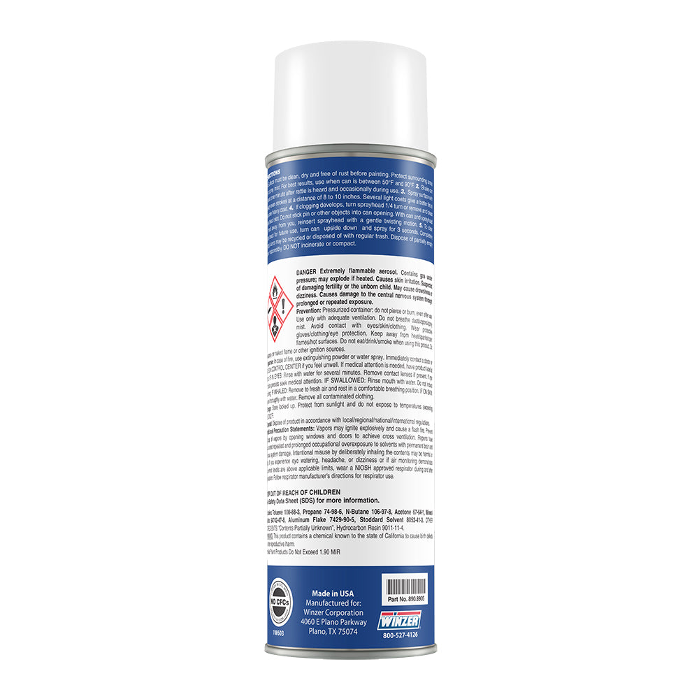 Winzer High Solids Gloss Chrome Aluminum Lacquer - 15.5 Oz Net Wt - Aerosol