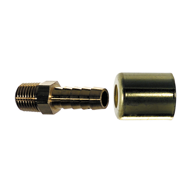 3/8 Inch x 1/4 Inch Male Pipe Rigid (Nptf) CA360 Brass 338 P Series Coll-O-Crimp
