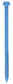 1/4 Inch x 6 Inch Slotted Hex Head Concrete Screw Anchor Blue Ceramic Coated Carbon Steel