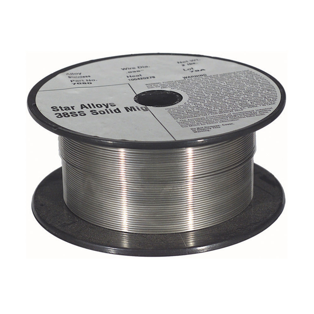 Star-Alloys 0.035 Inch 38Ss Stainless Steel Solid Mig Wire - 2 Lb
