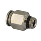 5/16 Inch (M8) Tube x 1/8 Inch Pipe Straight Male Connector - Universal Thread