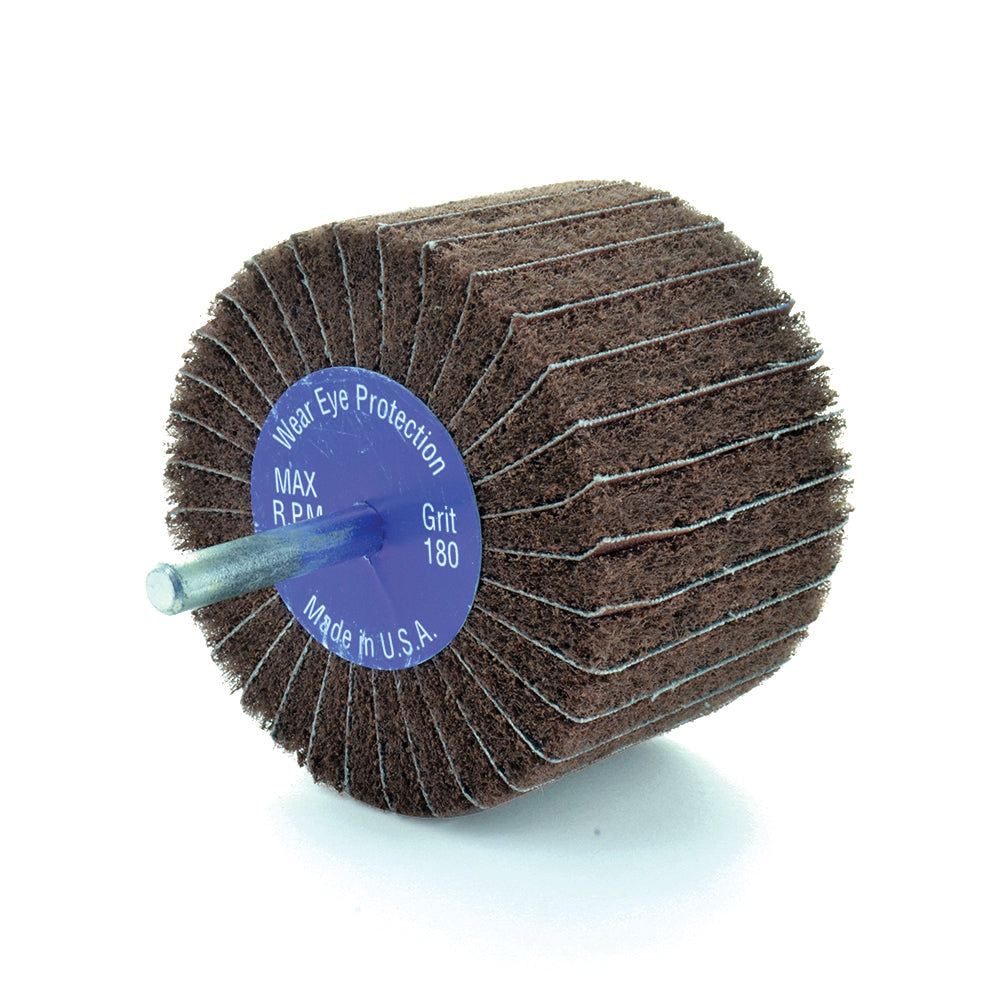 Standard Abrasives 3 Inch x 2 Inch Buff and Blend Combination Flap Wheel 80 Grit With 1/4 Inch Shank