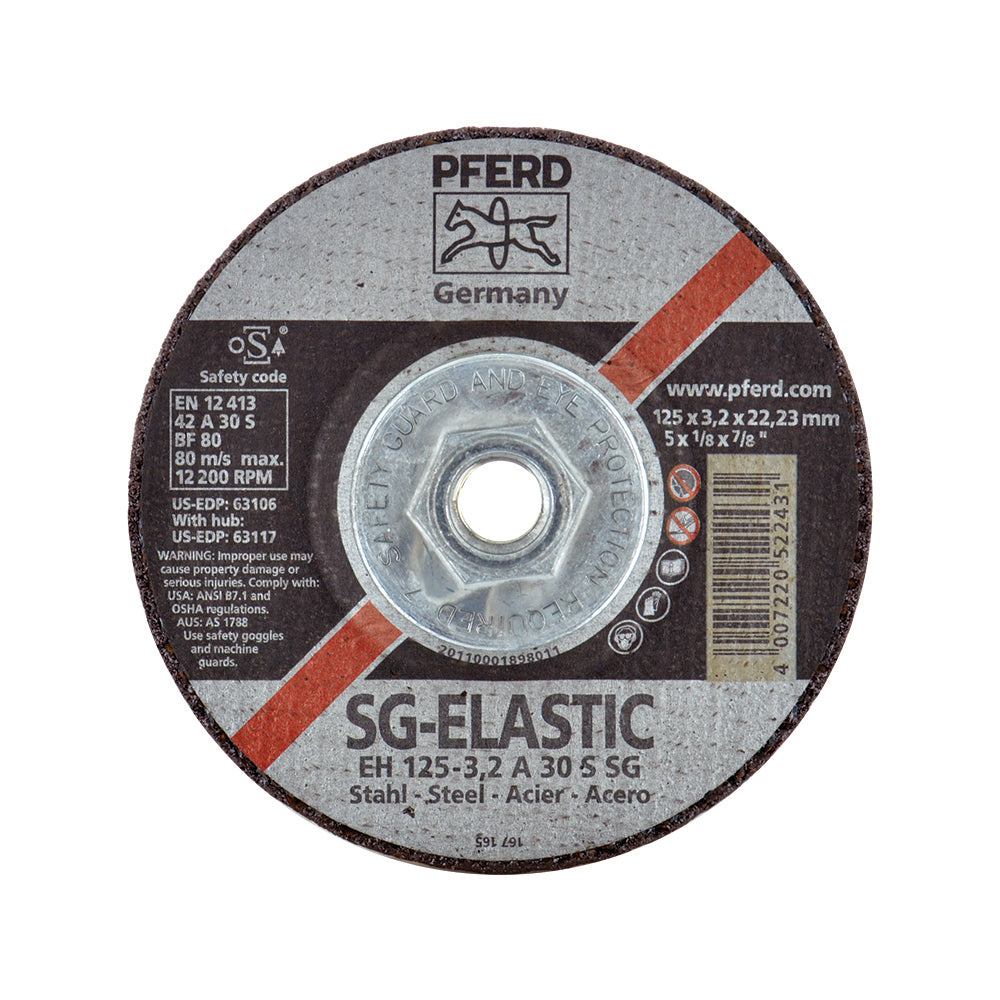 Pferd Performance Line SG Depressed Center Type 27 Cut-Off Wheel 5 Inch x 1/8 Inch x 5/8-11 Inch