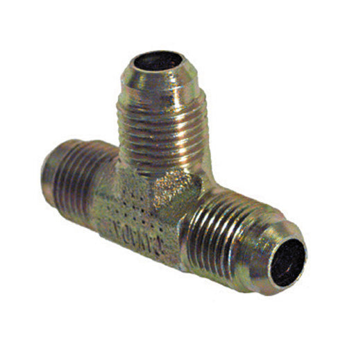 5/8 Inch 10000 psi Zinc Plated Yellow Dichromate Carbon Steel Jic 37 Degree Adapter - Union Tee