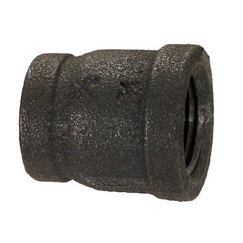 3/4" X 3/8" Schedule 40 Female NPT Black Malleable Iron Reducing Coupling