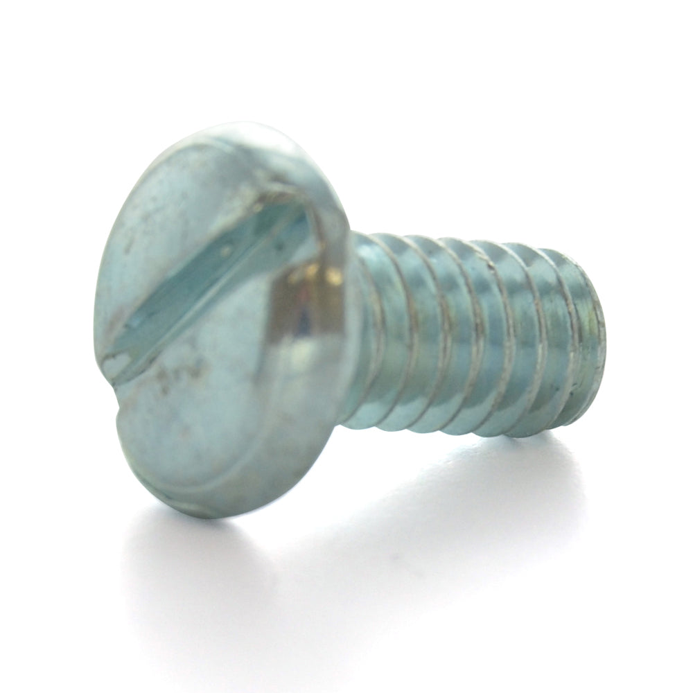 #10-32 x 1/4 Inch Fine Zinc Plated Steel Slotted Drive Pan Head Machine Screw - Clearance