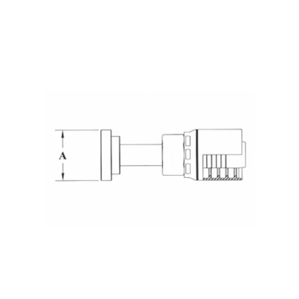 1 Inch X 1 Inch Code 61 Split Flange Straight