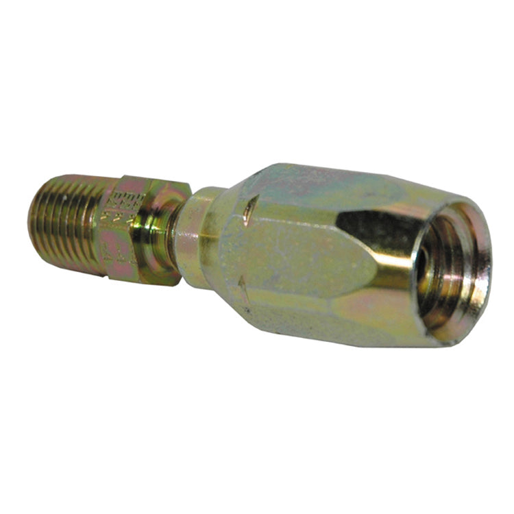 1/2 Inch x 1/2 Inch Male Pipe Rigid (Nptf) Yellow Zinc 247 N Series Weatherhead Field Attachable Coupling