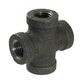 1/4 Inch Sch 40 Fnpt Black Welded Malleable Iron Cross USA