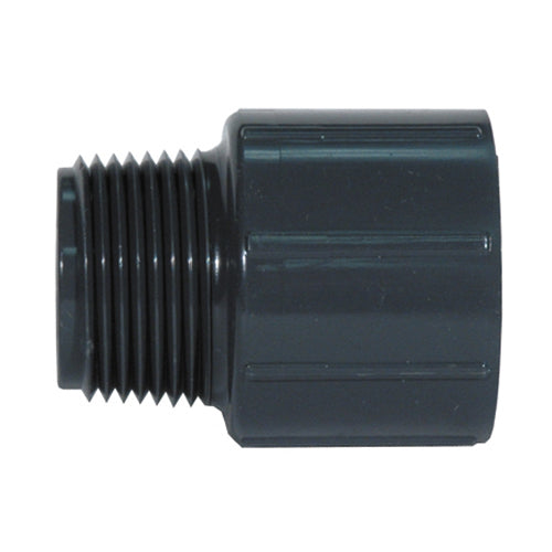 3/4 Inch Mipt X Socket Sch 80 Dark Gray Pvc Male Adapter