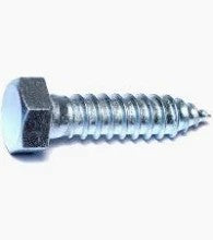 5/16-9 x 2 Inch Zinc Plated A307 Grade A Hex Head Lag Screw