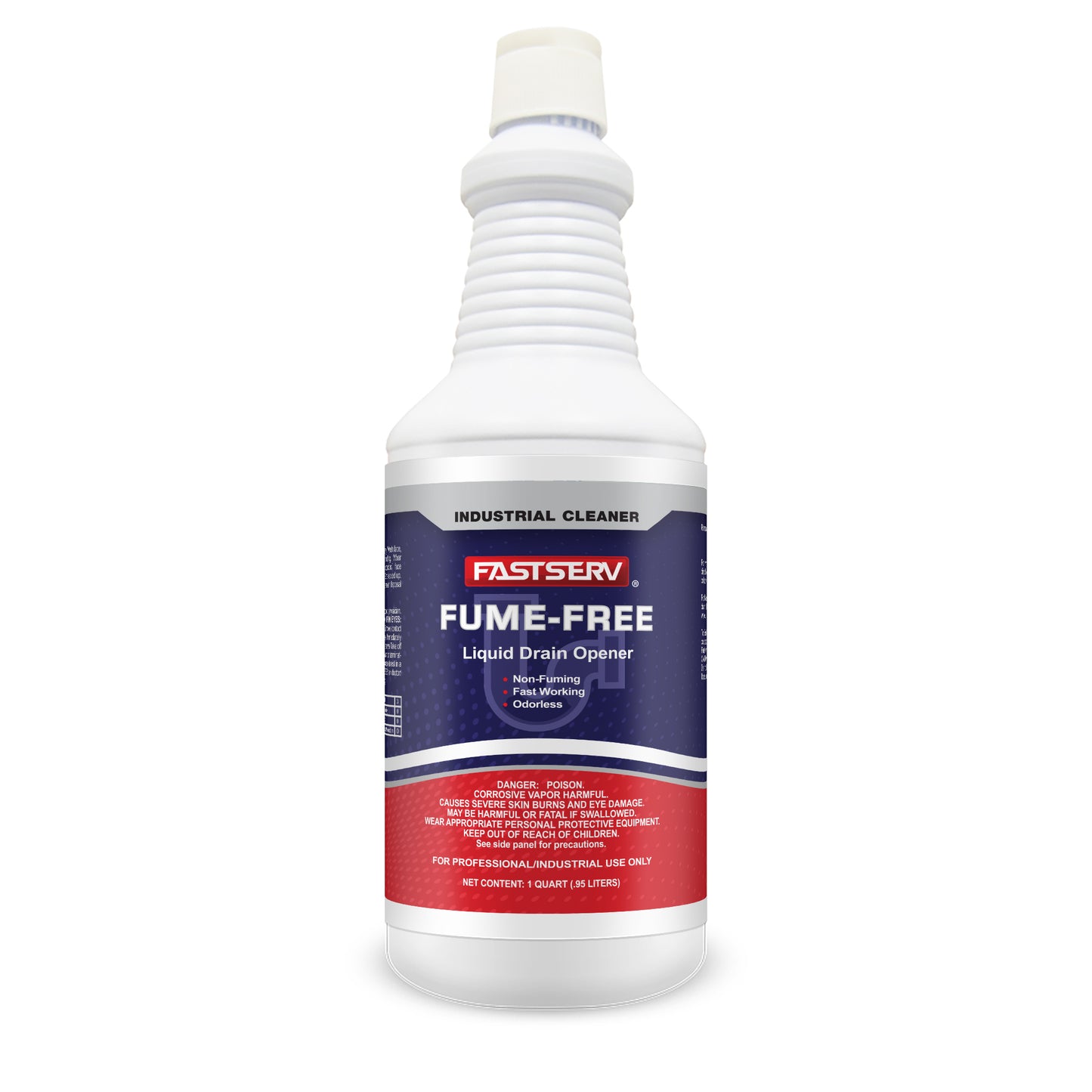 FastServ Fume Free Liquid Drain Opener - 1 Qt Bottle