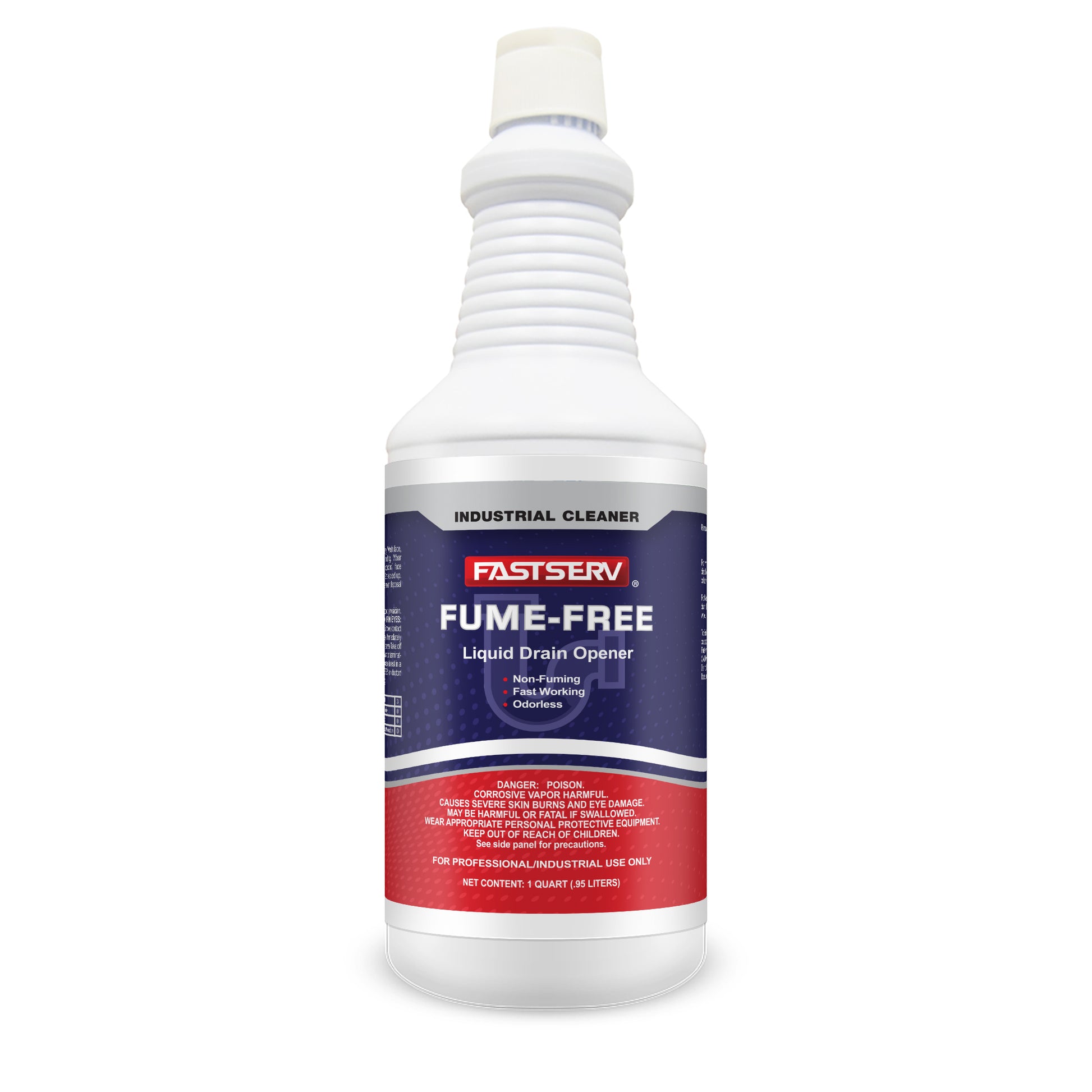 FastServ Fume Free Liquid Drain Opener - 1 Qt Bottle