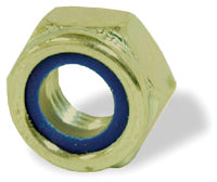 M5 x 0.8 Coarse Din 985 Yellow Zinc Class 8 Nylon Insert Lock Nut.