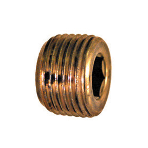 3/4 Inch Brass Pipe Recessed Hex Pipe Plug