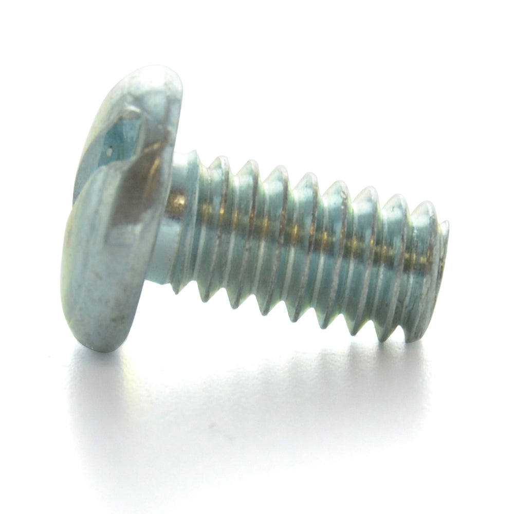 #10-32 x 1/4 Inch Fine Zinc Plated Steel Slotted Drive Pan Head Machine Screw - Clearance