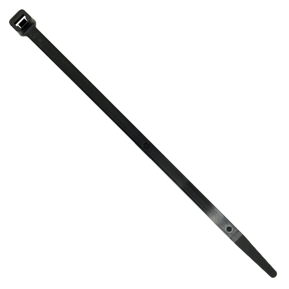 .34 x .24 Inch Lashing Tie Black Pack of 50
