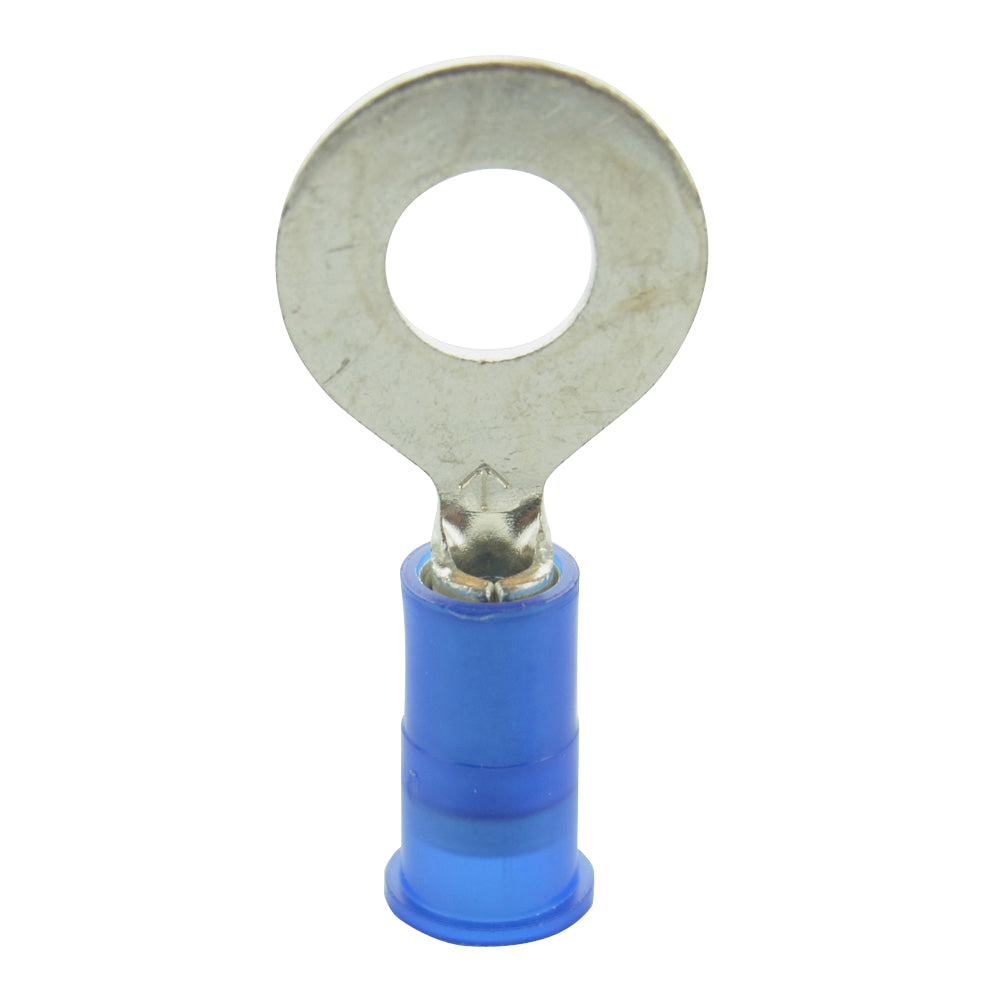 16-14 Gauge Ring Terminal #4 To #6 Stud Ultra-Tuff Nylon Insulated Blue