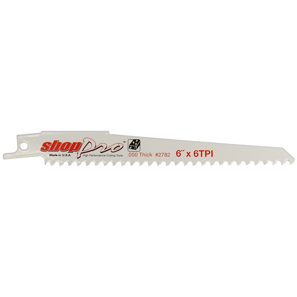 Shoppro 6 x 3/4 x 0.050 Cobalt Wood Reciprocating Saw Blade - 6 Tpi