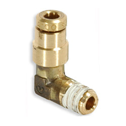 1/8 Inch x 3/16 Inch Brass 90 Degree Male Elbow Push On Air Brake Connector