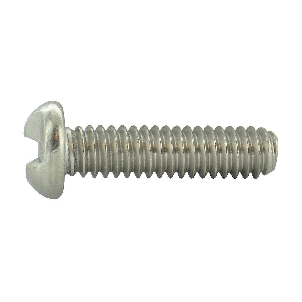 #8-32 x 1-1/4 Inch Stainless Steel One-Way Round Head Machine Screw