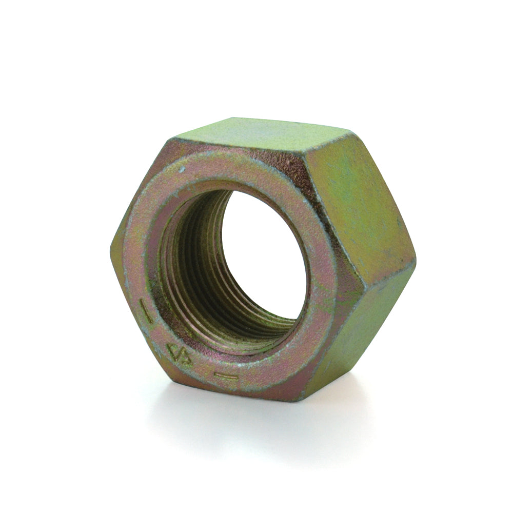 7/16-20 Fine Yellow Zinc Grade 8 Finished Hex Nut