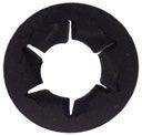 Round Universal Push On Retainer For 3 / 8" Threaded Bolts Black