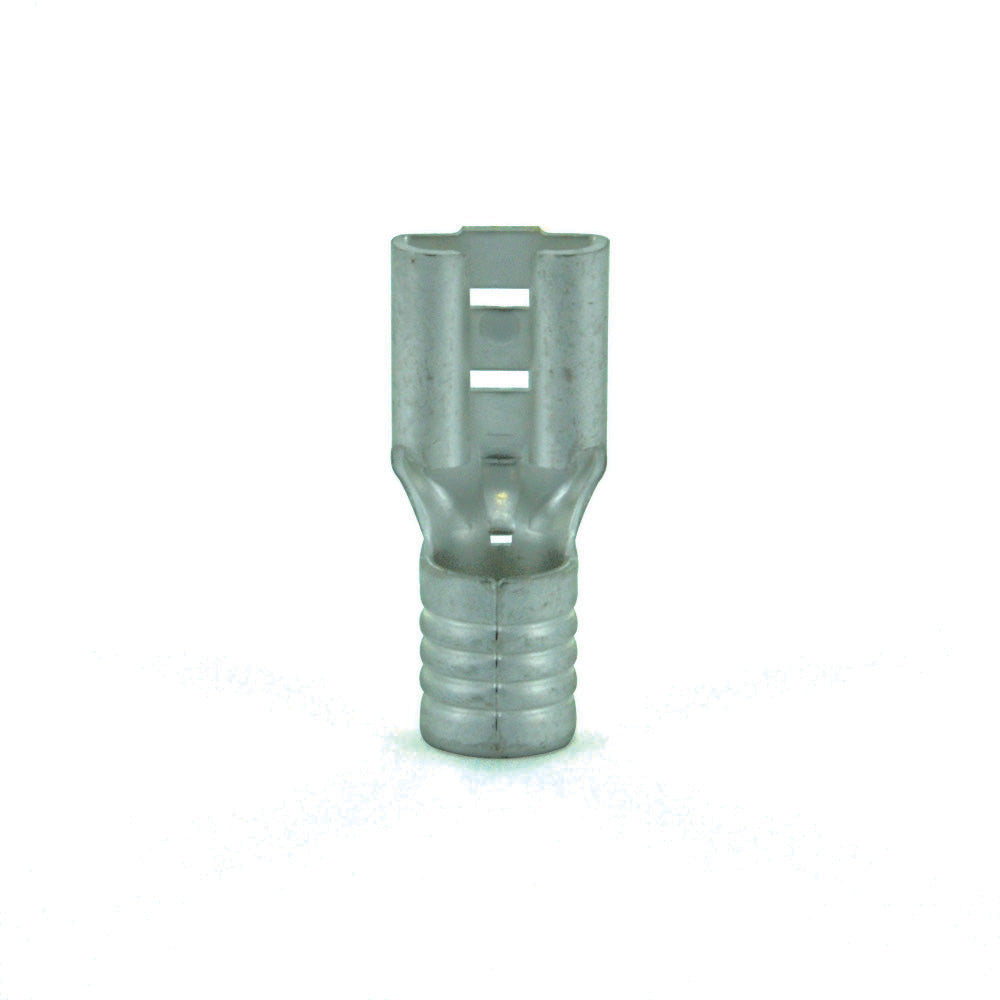 Female Quick Disconnect for 1/4 Inch Tab Brazed Barrel Uninsulated 12-10 AWG
