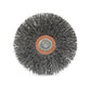 3 Inch X 0.014 Inch X 1/4 Inch Stem Mounted Carbon Steel Crimped Conflex Narrow Face Wheel Brush