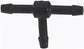 1/8 Inch x 1/8 Inch x 1/8 Inch Black Nylon Vacuum and Washer Hose Barbed Tee Connector