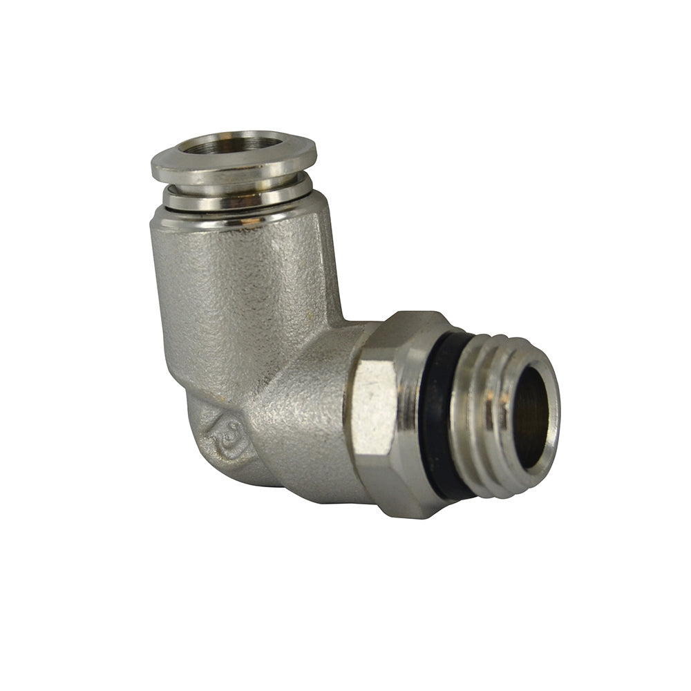 5/16 Inch Tube (M8) x 1/8 Inch Pipe Male Swivel Elbow - Universal Thread