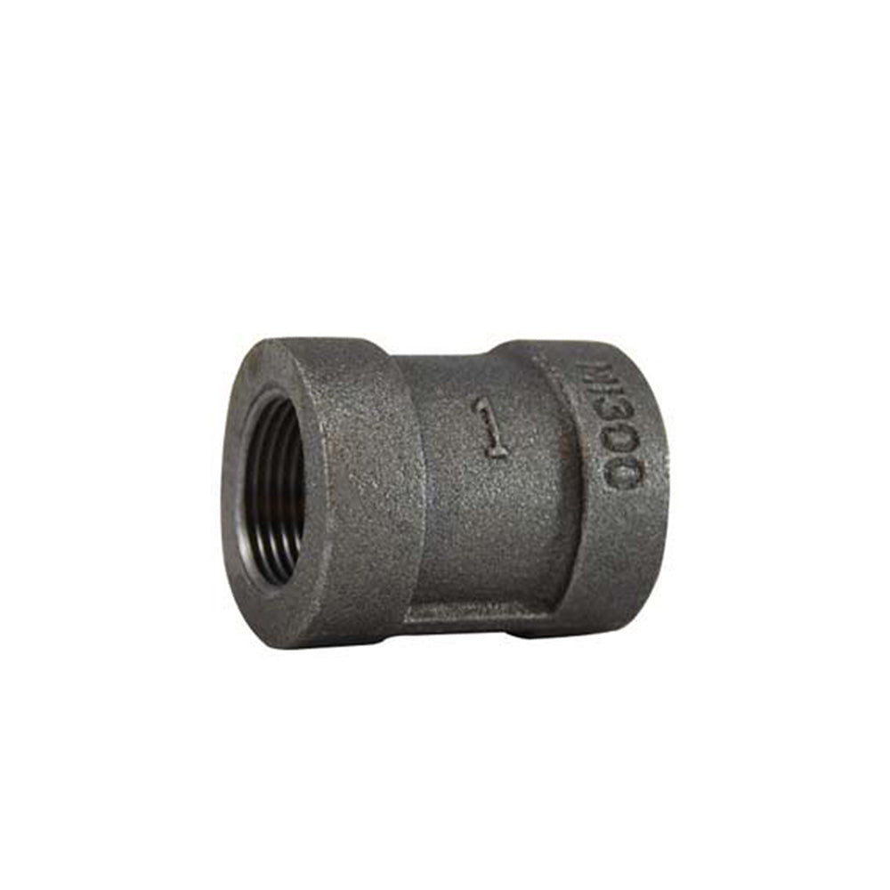 1/2 Inch Sch 80 Threaded Black Malleable Iron Pipe Coupling