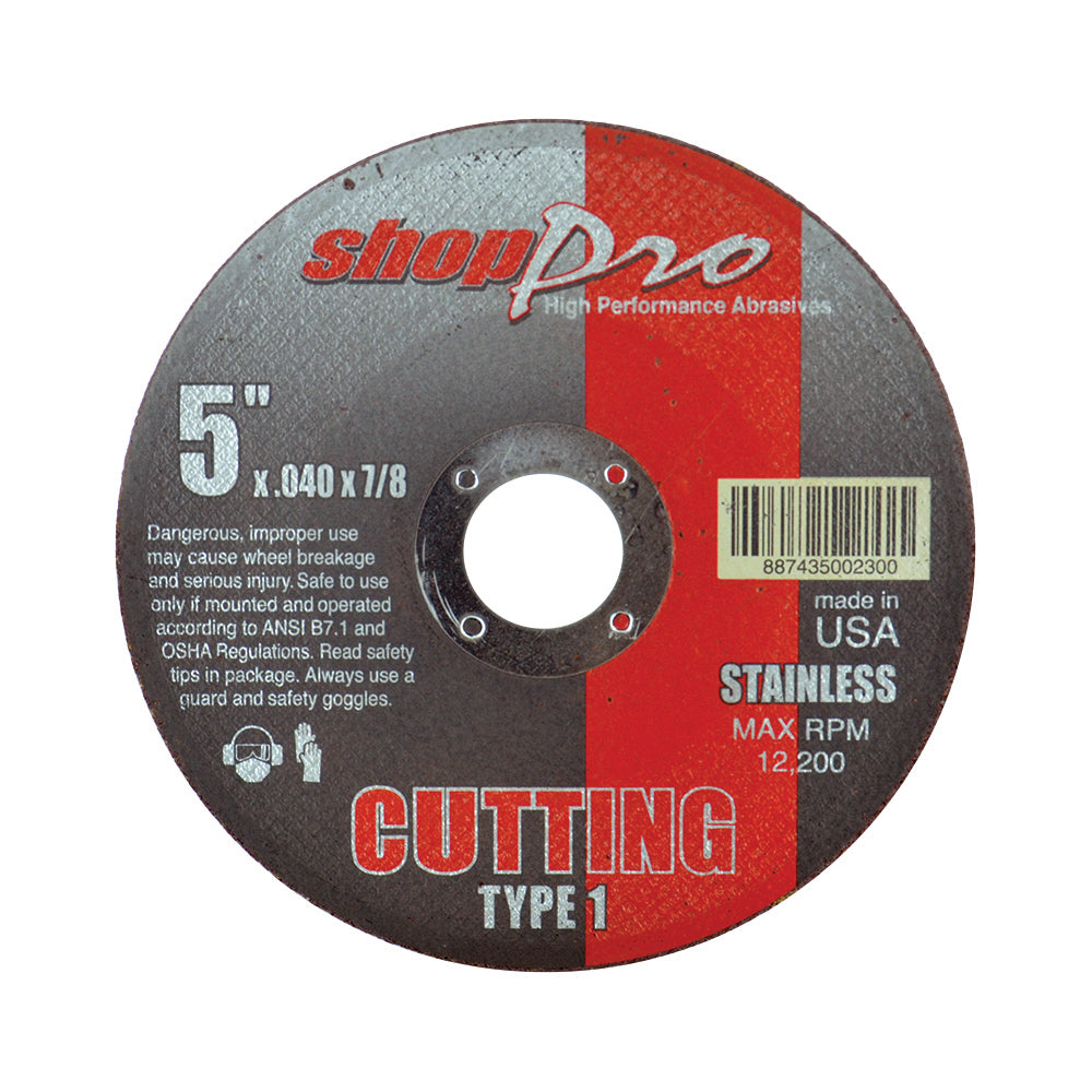 Shop Pro Type 1 Cut-Off - 5" x .040" x 7/8"