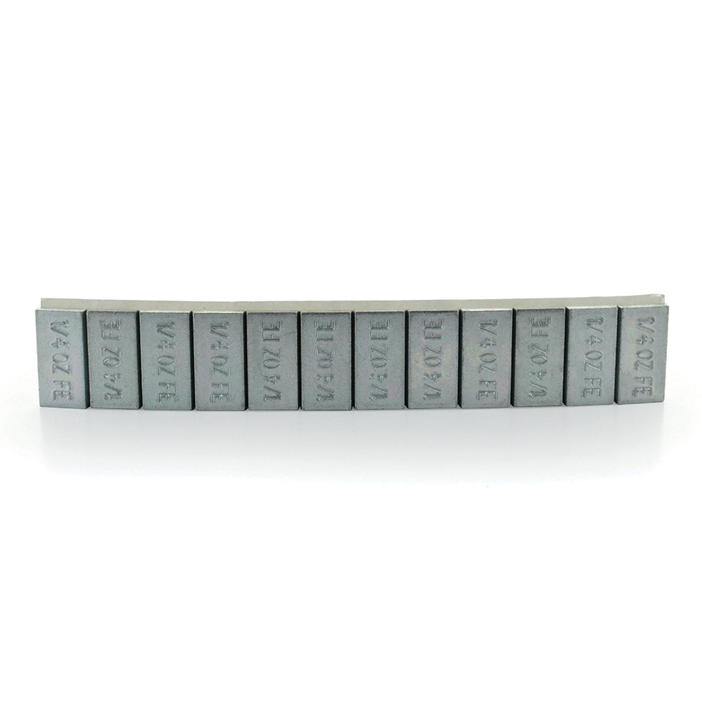 1/4 Oz Increment Cold Weather Low Profile Steel Adhesive Wheel Weight 3 Oz Strip Box Of 52