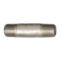 3/4" X Close Schedule 40 NPT 304 Stainless Steel Pipe Nipple