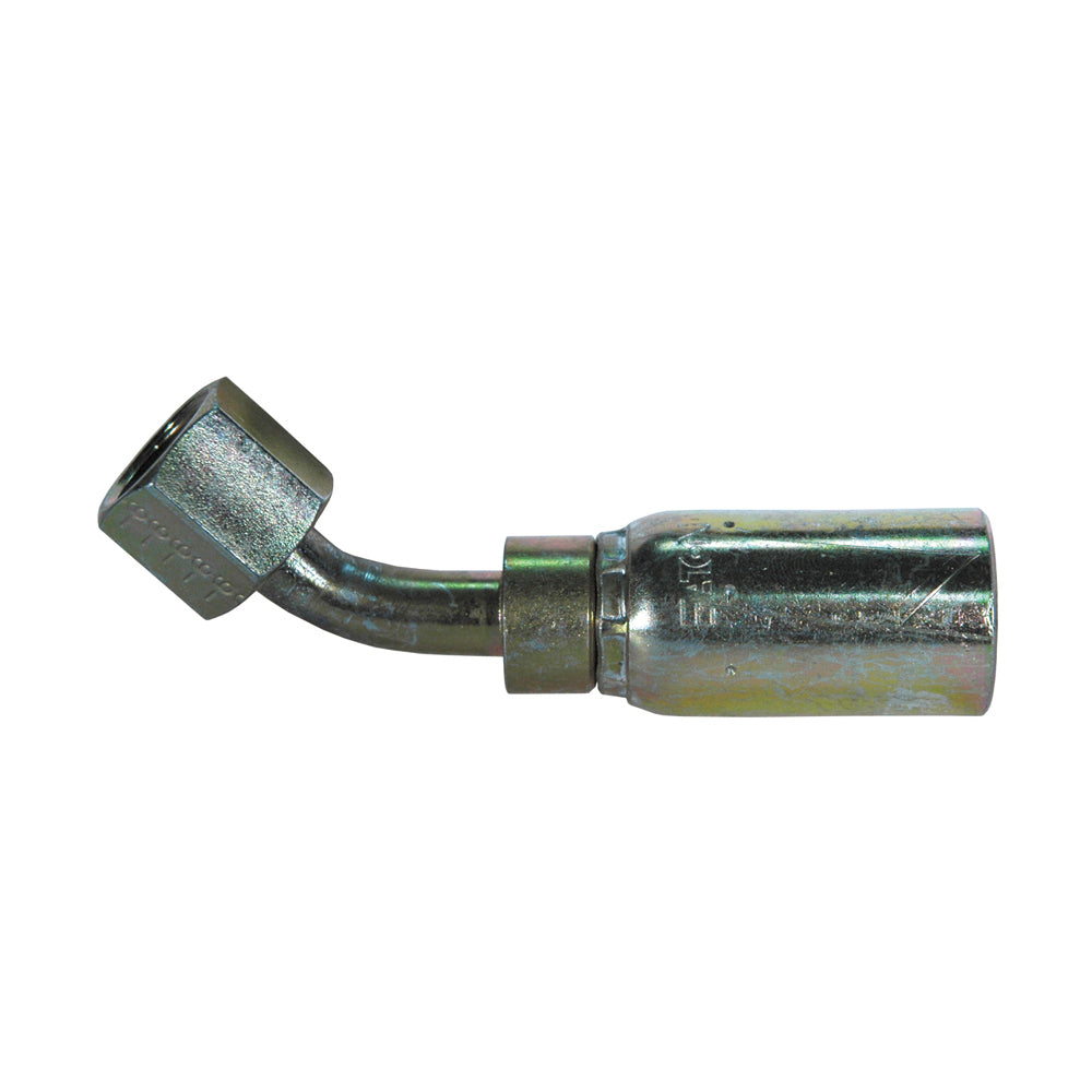 Female JIC Swivel 45 Elbow 3/8 Inch Hose X 1/2 Inch Tube