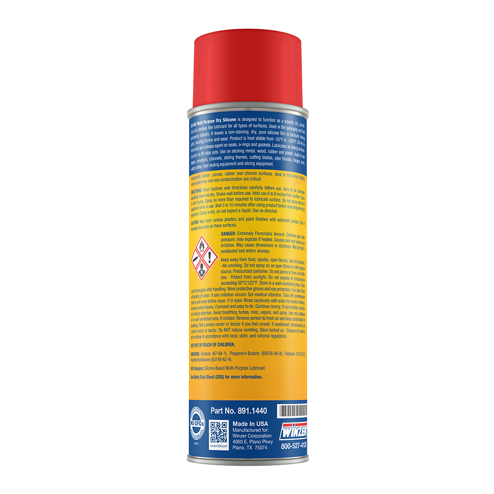 Winzer DS 450 Multi-Purpose Dry Silicone Spray - 11.5 Oz Net Wt. - Aerosol